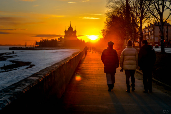 Закат на Архангельской набережной